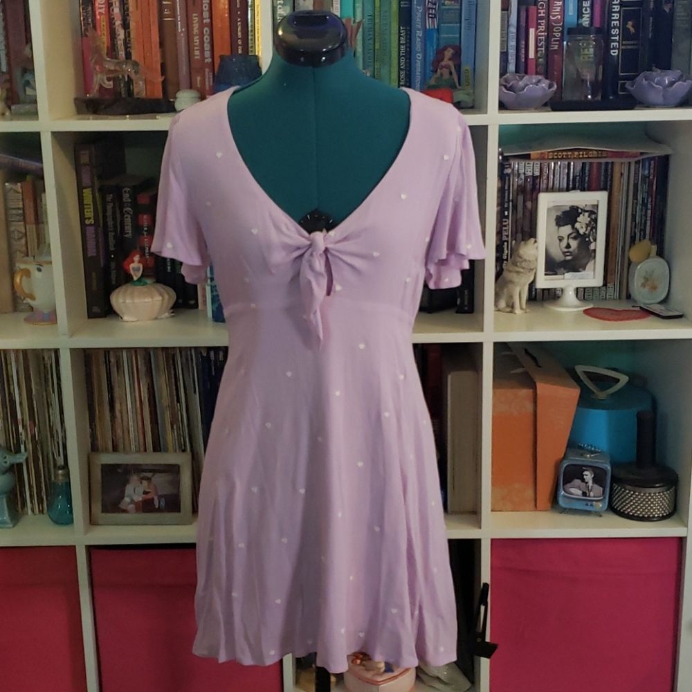 Adorable pastel darling purple & white heart dress
